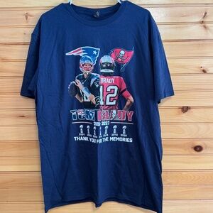Tom Brady Pats Bucs Thanks for the memories Graphic T-Shirt XL